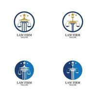 logotipo de escritório de advocacia e vetor de modelo de design de ícone