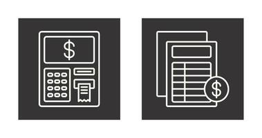 atm e fatura ícone vetor