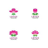 design de ilustração de logotipo de flores de lótus em vetor