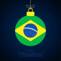 baile de ano novo de natal com bandeira do brasil vetor