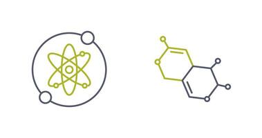 próton e molécula ícone vetor