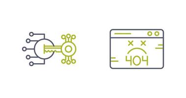 criptografia e 404 erro ícone vetor