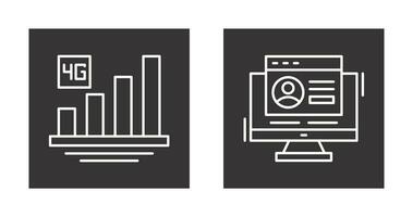 4 g e Conecte-se ícone vetor