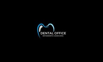 dental logotipo Projeto com seta conceito vetor