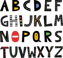 alfabeto de letras sobre o tema do trânsito vetor