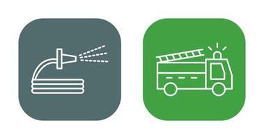 pulverização água e fogo caminhão ícone vetor