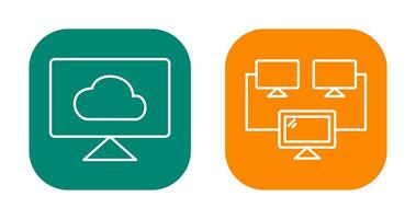 nuvem sistemas e conectado ícone vetor