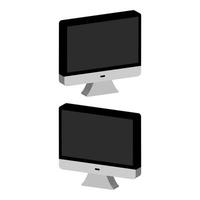 computador ilustrado em fundo branco vetor