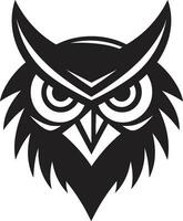 coruja face logotipo símbolo artístico coruja crachá conceito vetor