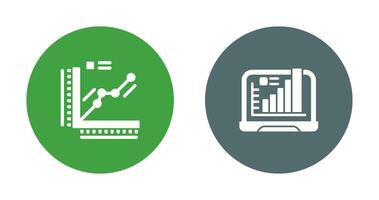 gráfico e computador portátil ícone vetor