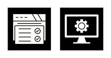 rede navegador e monitor tela ícone vetor