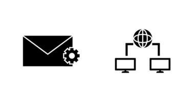 mensagem configuração e Internet conectividade ícone vetor