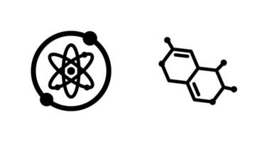 próton e molécula ícone vetor