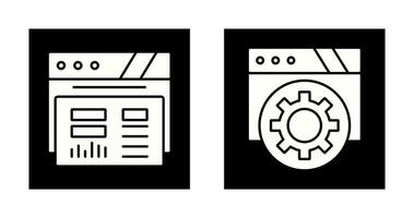 painel de controle e navegador ícone vetor