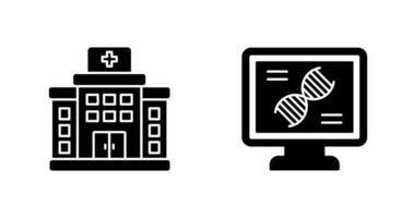 dna e hospital ícone vetor