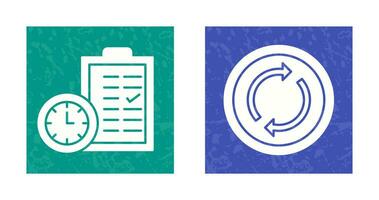 Tempo aplainamento e ciclo ícone vetor