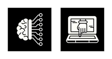 máquina Aprendendo e hacking ícone vetor