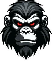 majestoso babuíno emblema símio monarca logotipo vetor