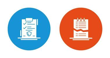 aprovado e corrompido Lista ícone vetor