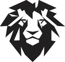 místico soberano Preto leão emblema dentro vetor sombreado rugido uma vetor leão logotipo