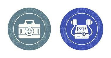 desfribilador e primeiro ajuda kit ícone vetor