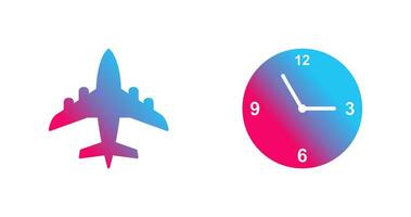 avião e Tempo ícone vetor