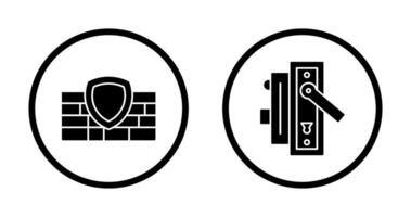 firewall e porta lidar com ícone vetor