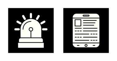 alarme sistema e ebook ícone vetor