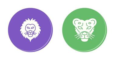leão e guepardo ícone vetor