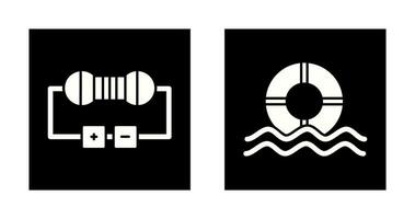 resistor e flutuador ícone vetor