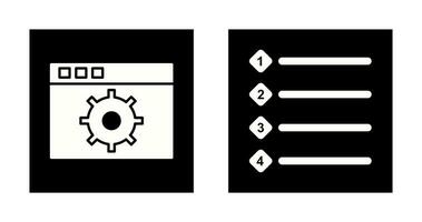 configurações e numerado listas ícone vetor