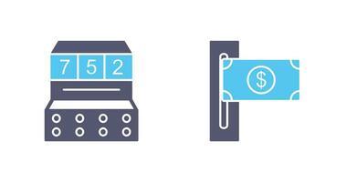 ranhura máquina e ranhura do contas ícone vetor