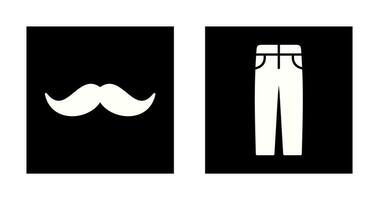 bigode homens calça ícone vetor