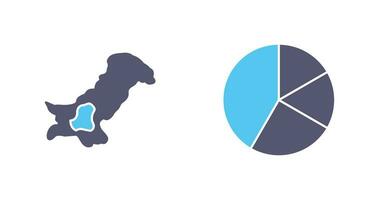 mapa e torta ícone vetor