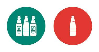 Cerveja garrafas e álcool ícone vetor