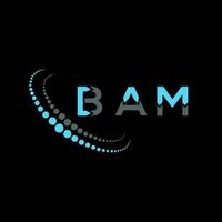 design criativo do logotipo da letra bam. bam design exclusivo. vetor