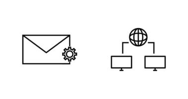 mensagem configuração e Internet conectividade ícone vetor