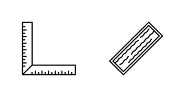 quadrado ruller e prancha ícone vetor