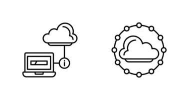 computador portátil e nuvem ícone vetor