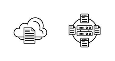 Arquivo e servidor ícone vetor