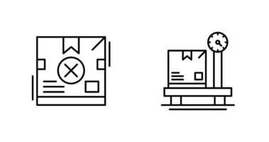 Entrega caixa e peso ícone vetor
