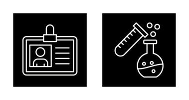 identidade e laboratório ícone vetor