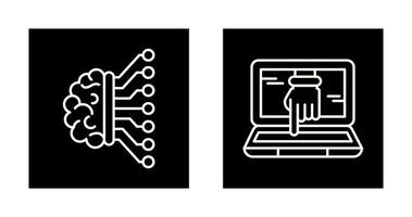 máquina Aprendendo e hacking ícone vetor