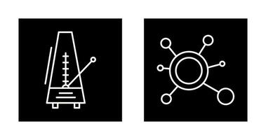 metrônomo e molécula ícone vetor