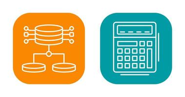 estruturada dados e calculadora ícone vetor