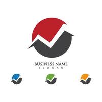 modelo de logotipo de finanças empresariais vetor