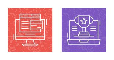 conectados Forma de pagamento e troféu ícone vetor