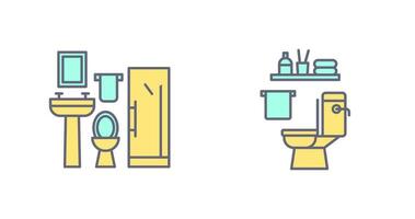 banho e banheiro ícone vetor