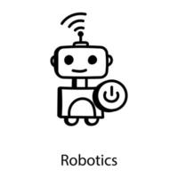robótica e inteligência artificial vetor