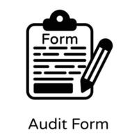 formulário e documento de auditoria vetor